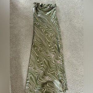 Green Patterned Women's Skirt